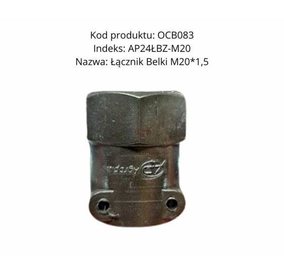 ŁĄCZNIK BELKI M20*1,5  ŁĄCZONY ZAWLECZKĄ [OPL02-0502]