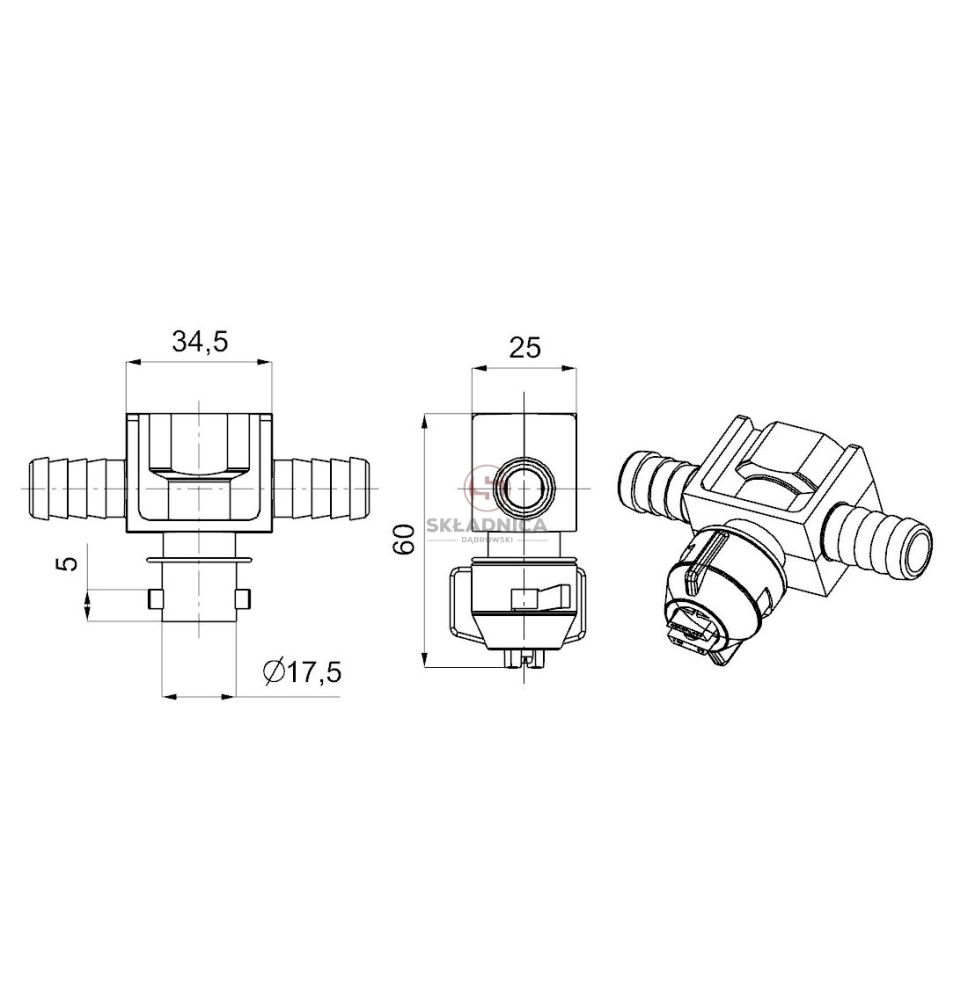 KORPUS ROZPYLACZA 0-100/07/P [OPL03-0504]