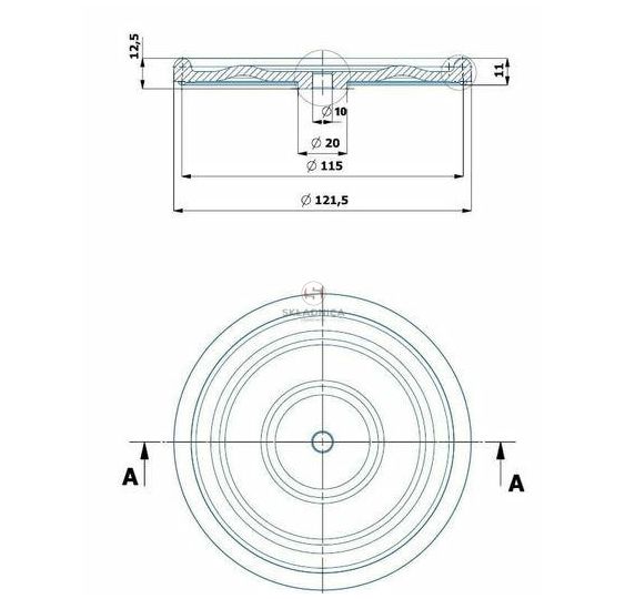 MEMBRANA POMPY 120 MM * 8 MM   P-100  P- [OPP02-0003]