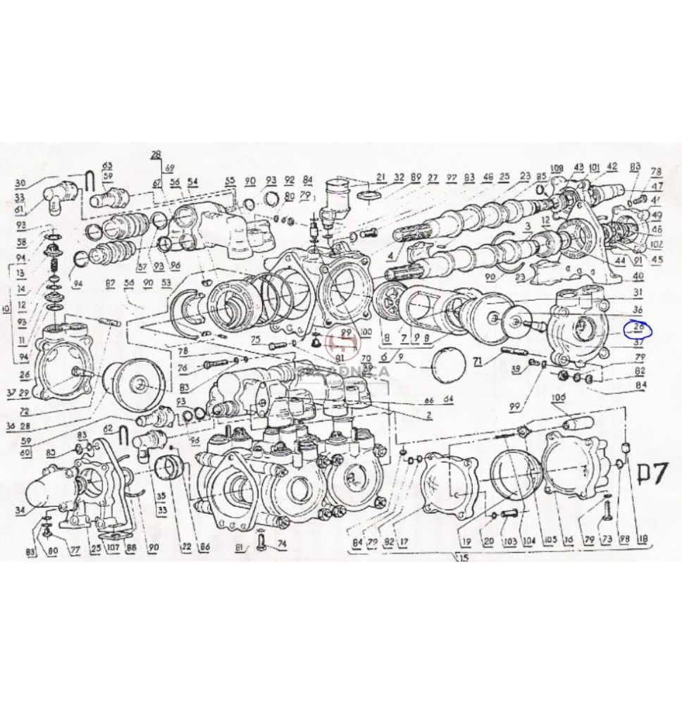 GŁOWICA POMPY PILMET 210 [OPP10-0101]