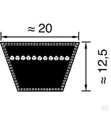 20*12,5-1400LI      PAS KLINOWY [PK14505-K]