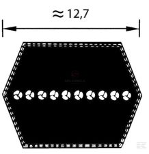 PAS KLINOWY DWUSTRONNY  12,7*1918 LZ [PK182910]