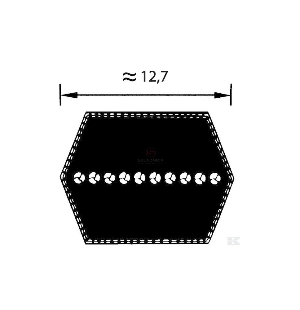 PAS KLINOWY DWUSTRONNY  12,7*1918 LZ [PK182910]