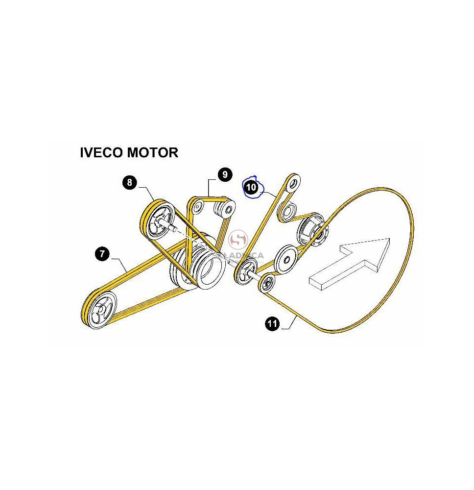 PAS WIELOROWKOWY PK 2300  Z-8 DWUSTR CNH [PKK230008-CNH]