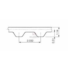 PAS ZĘBATY PŁASKI  1200MXL025 [PKM000070-G]