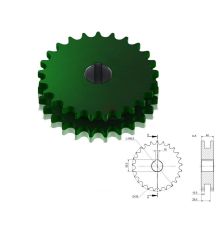 KOŁO ŁAŃCUCH.  3/4" 12B-2  Z-25 FI 35 [PW002029]