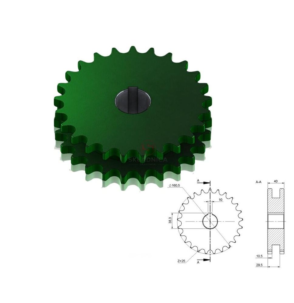 KOŁO ŁAŃCUCH.  3/4" 12B-2  Z-25 FI 35 [PW002029]