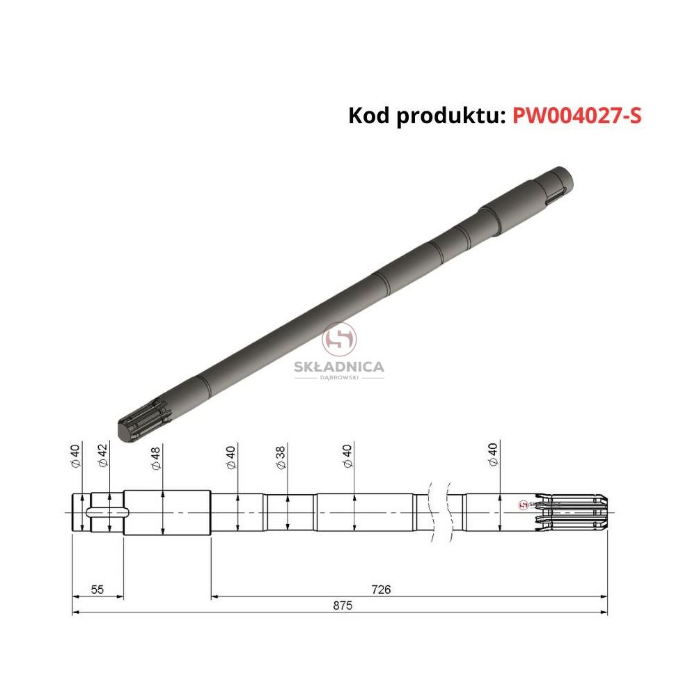WAŁEK WYJŚCIOWY   Z8 - FI 38 [PW004027-S]