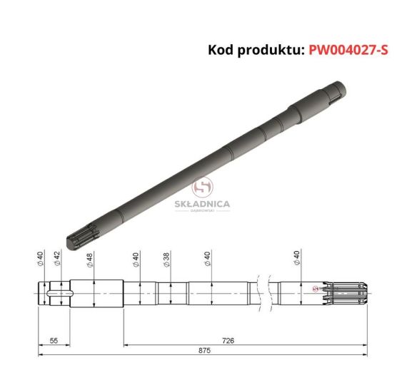WAŁEK WYJŚCIOWY   Z8 - FI 38 [PW004027-S]