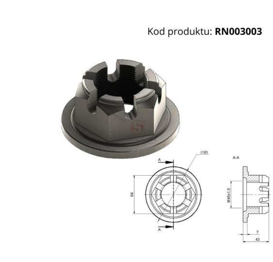 NAKRĘTKA OSI  HL8011 T088 [RN003003]
