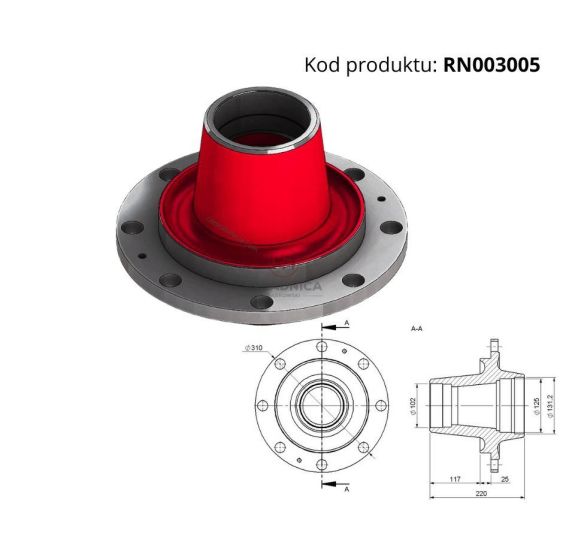 PIASTA KOŁA T-088  HL8011 [RN003005]