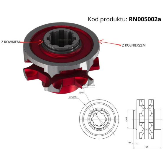 KOŁO GNIAZDOWE 11*31  Z- 6 Z KOŁNIERZEM [RN005002A]
