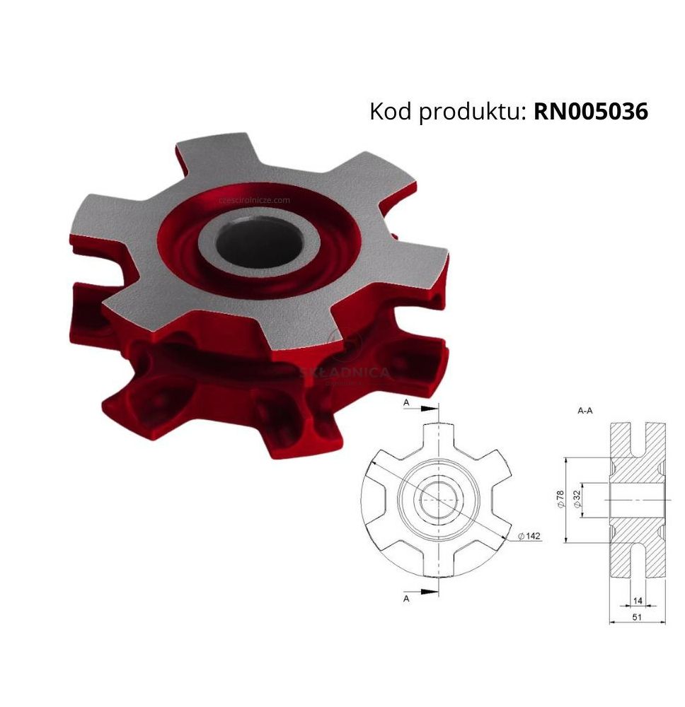 KOŁO GNIAZDOWE 11*31  Z- 6  FI-32   T-08 [RN005036]