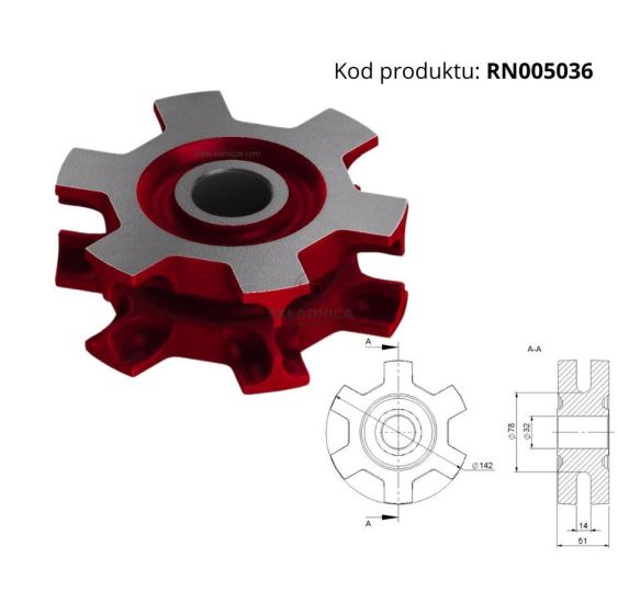 KOŁO GNIAZDOWE 11*31  Z- 6  FI-32   T-08 [RN005036]