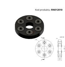 TARCZA MET-GUMOWA  LAN 100  6 OTW. FI-12 [RN012010]