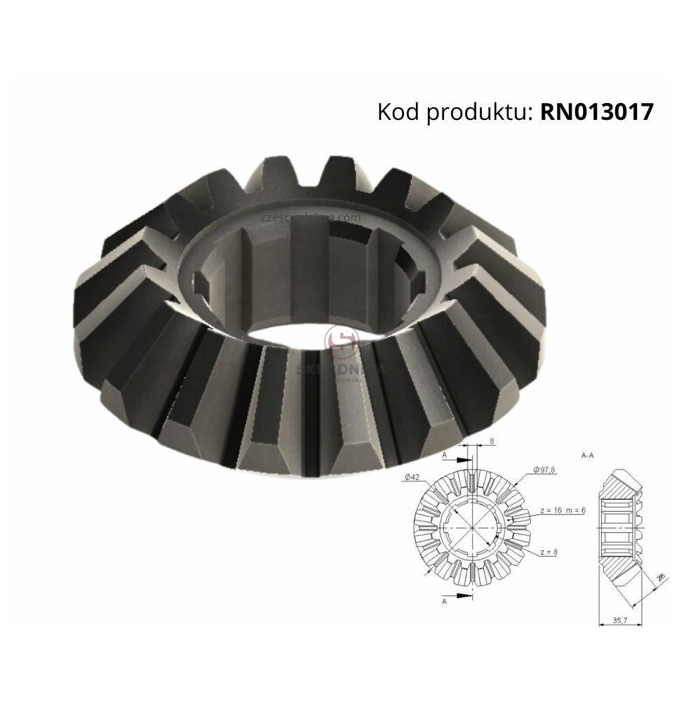 KOŁO PRZEKŁADNI  Z-16  PROSTE [RN013017]