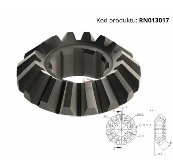 KOŁO PRZEKŁADNI  Z-16  PROSTE [RN013017]