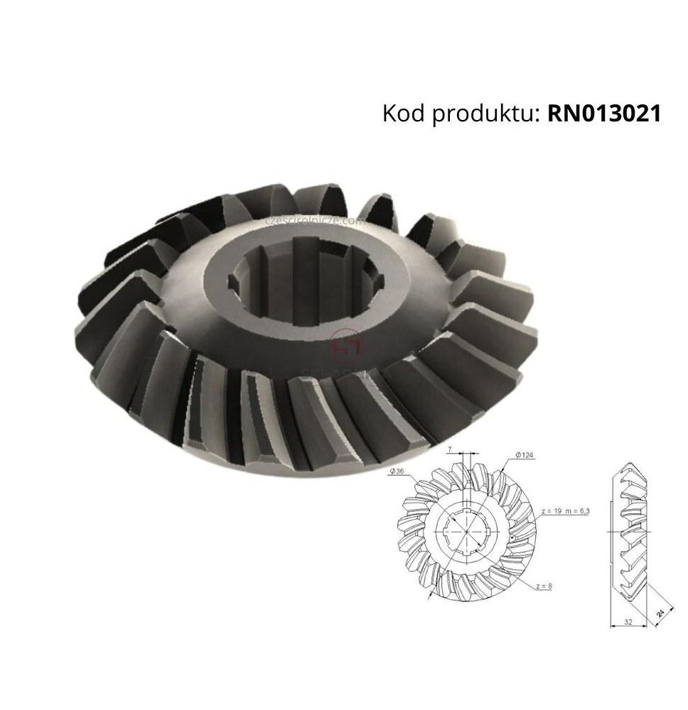 KOŁO PRZEKŁADNI Z-19  SKOŚNE [RN013021]