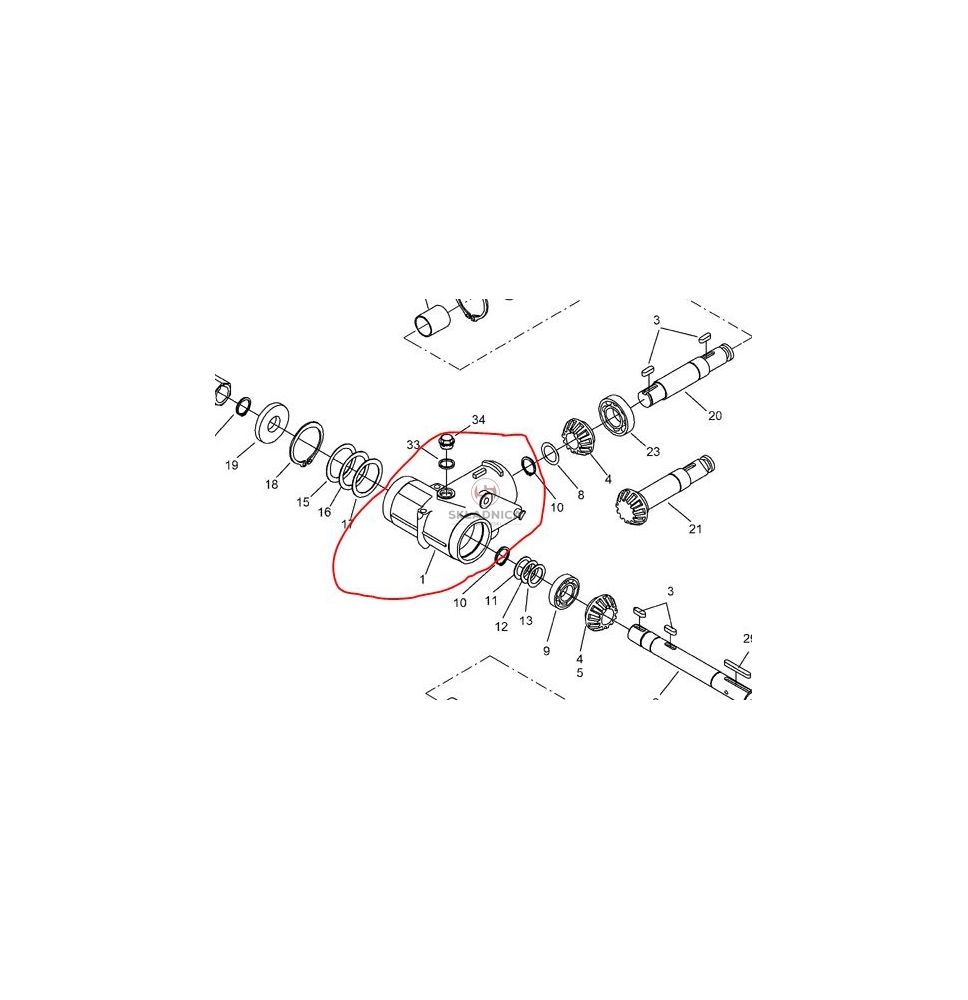 OBUDOWA SKRZYNKI ŚRODKOWEJ ZA-M [RNA155]