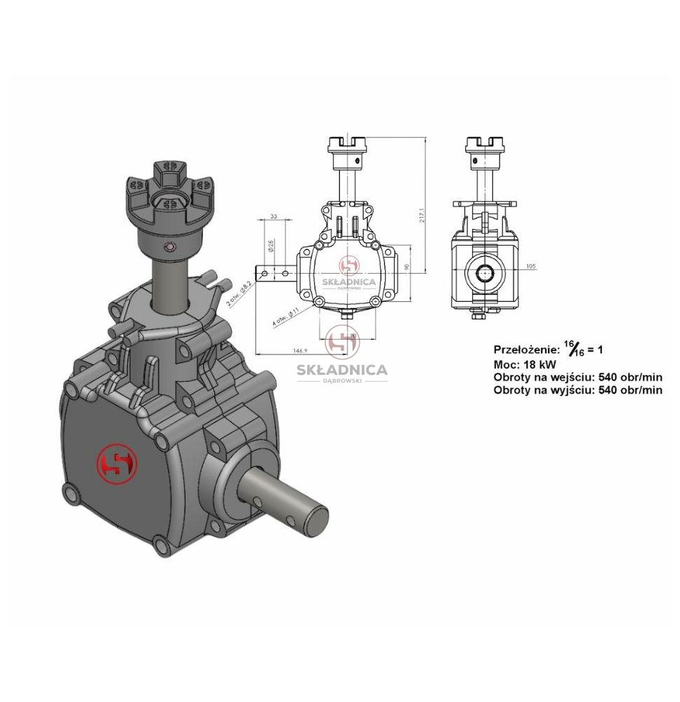 PRZEKŁ.BOCZNA ALUM.3-ALB-S-770 [RNU00042]