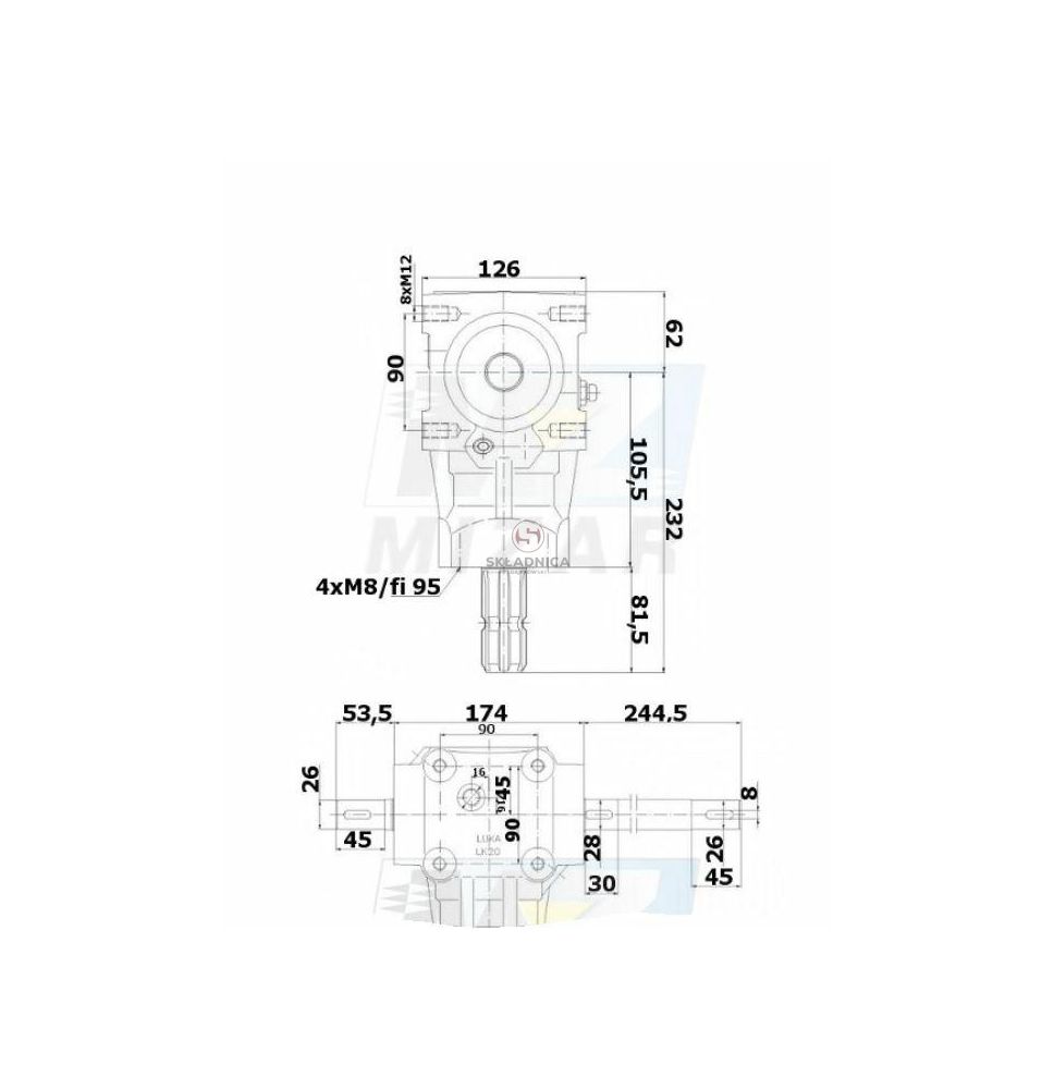PRZEKŁADNIA KPL. ŚRODKOWA [RNU03026-L]