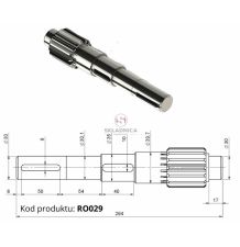 WAŁ-KOŁO ZĘBATE Z15 RO00-0005