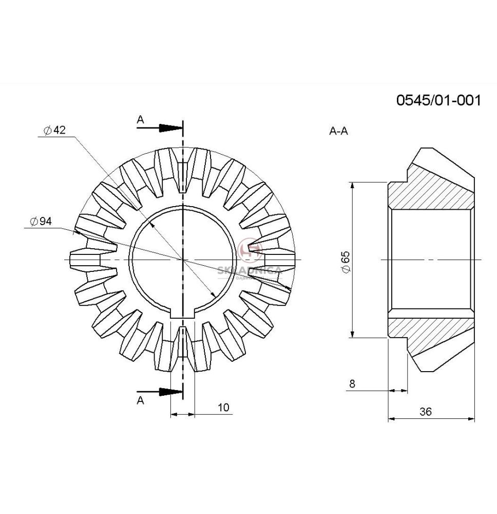 KOŁO STOŻKOWE Z-18 [RO00-0201]