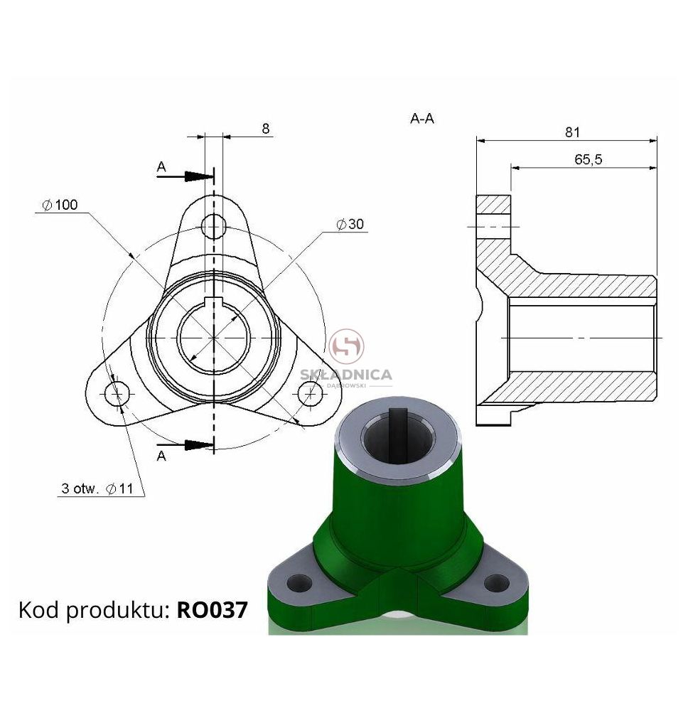 KOŃCÓWKA SPRZĘGŁA I 220803033 [RO037]