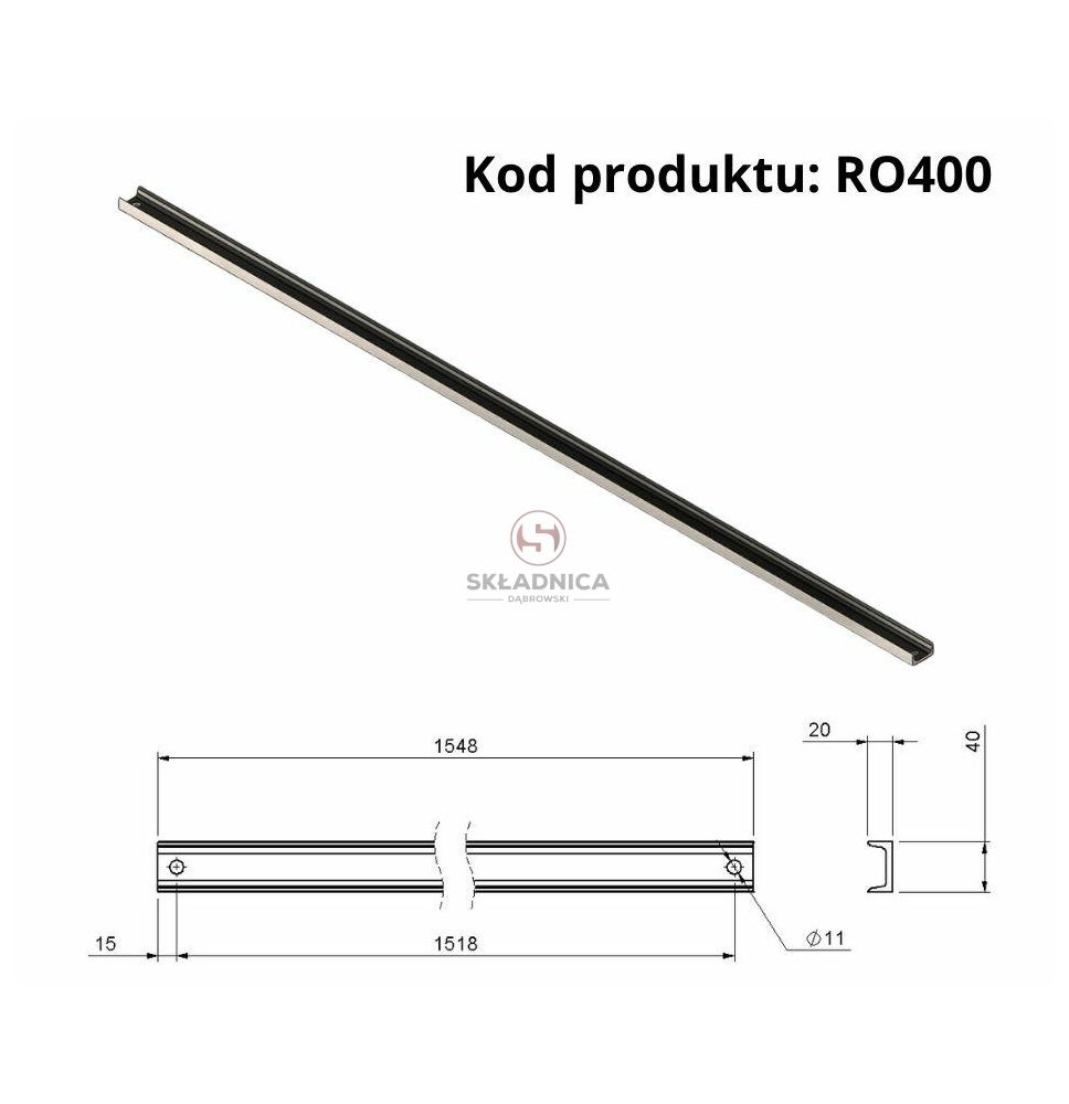 LISTWA ROZTRZĄSACZA L-1545  NA ŚRUBY [RO400]