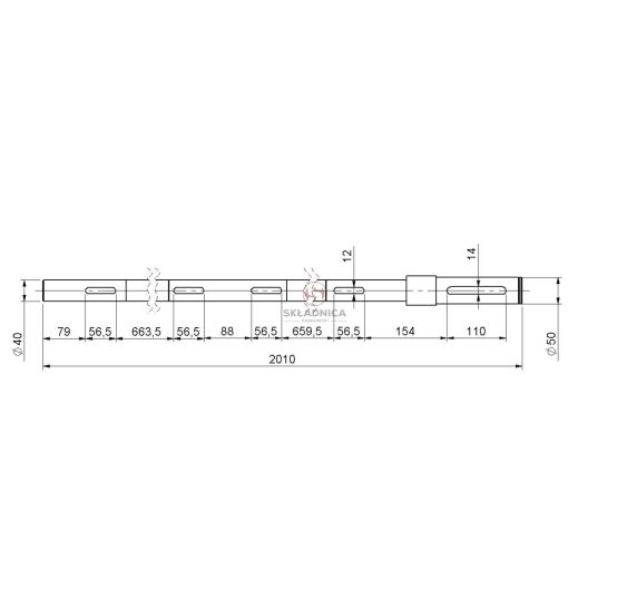 WAŁ TYLNY TYTAN 8-10  FI-40 [RO839]