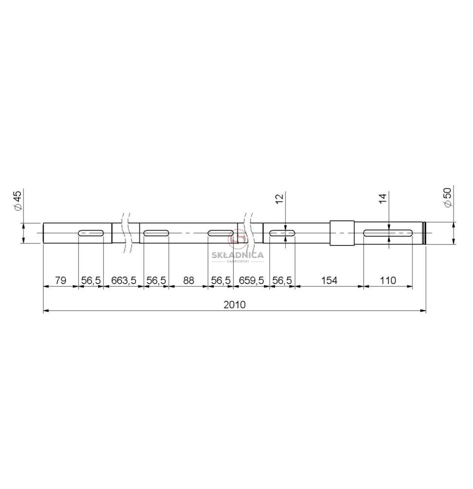 WAŁ TYLNY TYTAN 8-10 FI-45 [RO840]