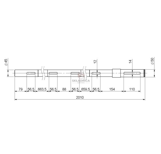 WAŁ TYLNY TYTAN 8-10 FI-45 [RO840]
