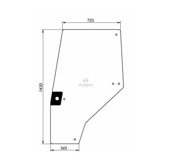 CASE SZYBA DRZWI LEWE        CASE 4210 [SA000021]
