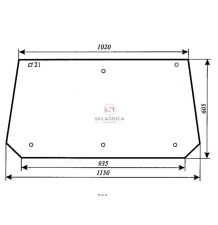 MF 255 URSUS 4512 SZYBA TYLNA 1150*620 [SA082]