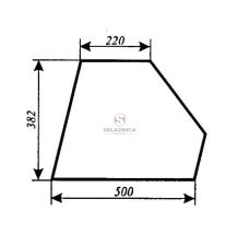 C-360 SOKÓŁKA N.T. SZYBA DRZWI DÓŁ 503*3 [SA124]