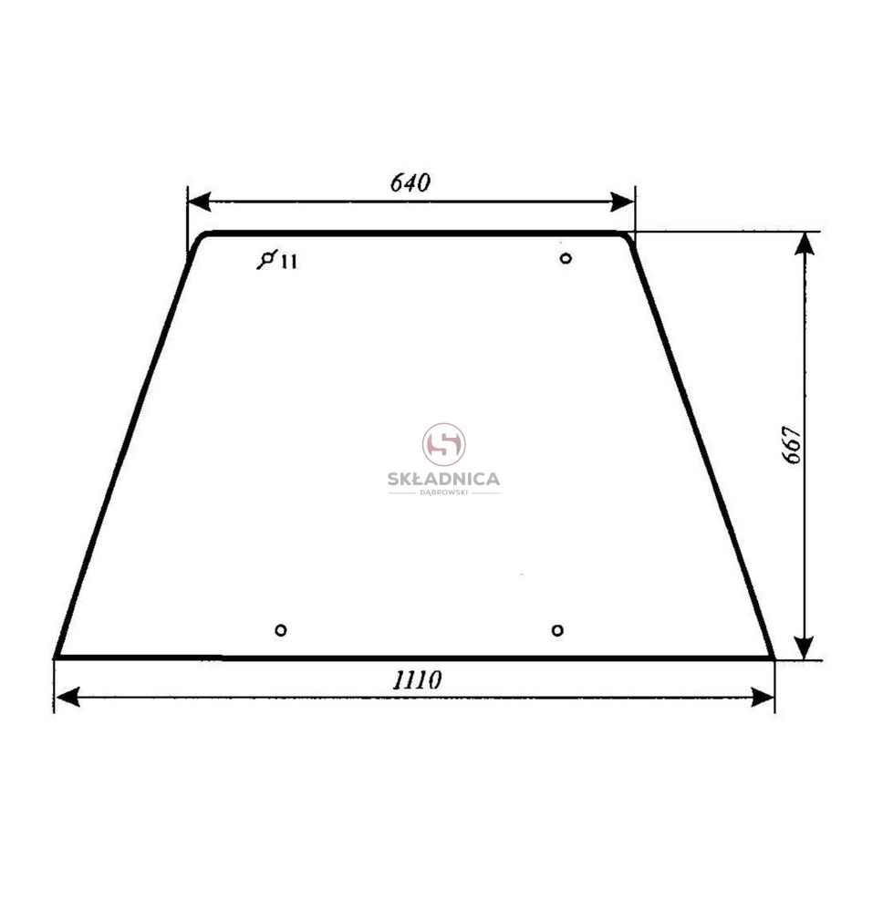 ZETOR 12111  SZYBA BOCZNA [SA192]