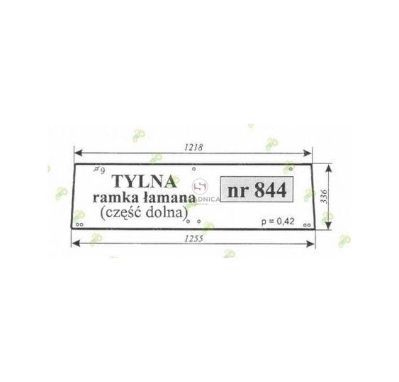 SZYBA TYLNA DOLNA  8514 [SA844]