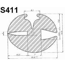 USZCZELKA SZYBY NA KLIN S411 [SAC016]