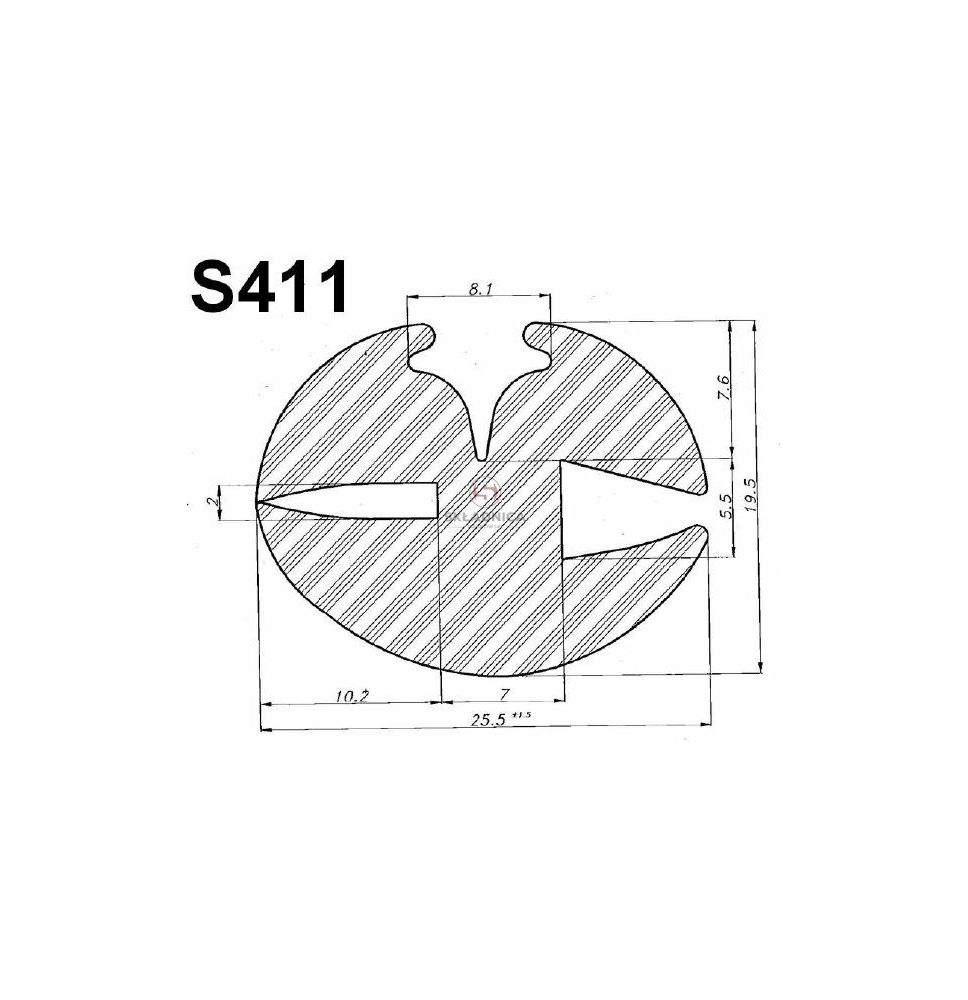 USZCZELKA SZYBY NA KLIN S411 [SAC016]