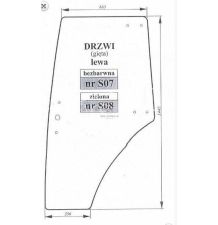 SZYBA DRZWI LEWA PROXIMA/FORTERRA BARWIO [SAS08]