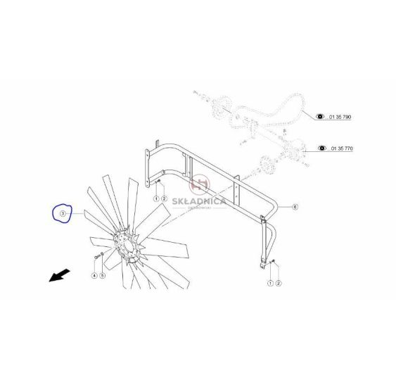 WENTYLATOR CHŁODNICY R-?                 [SCB000038-CL]
