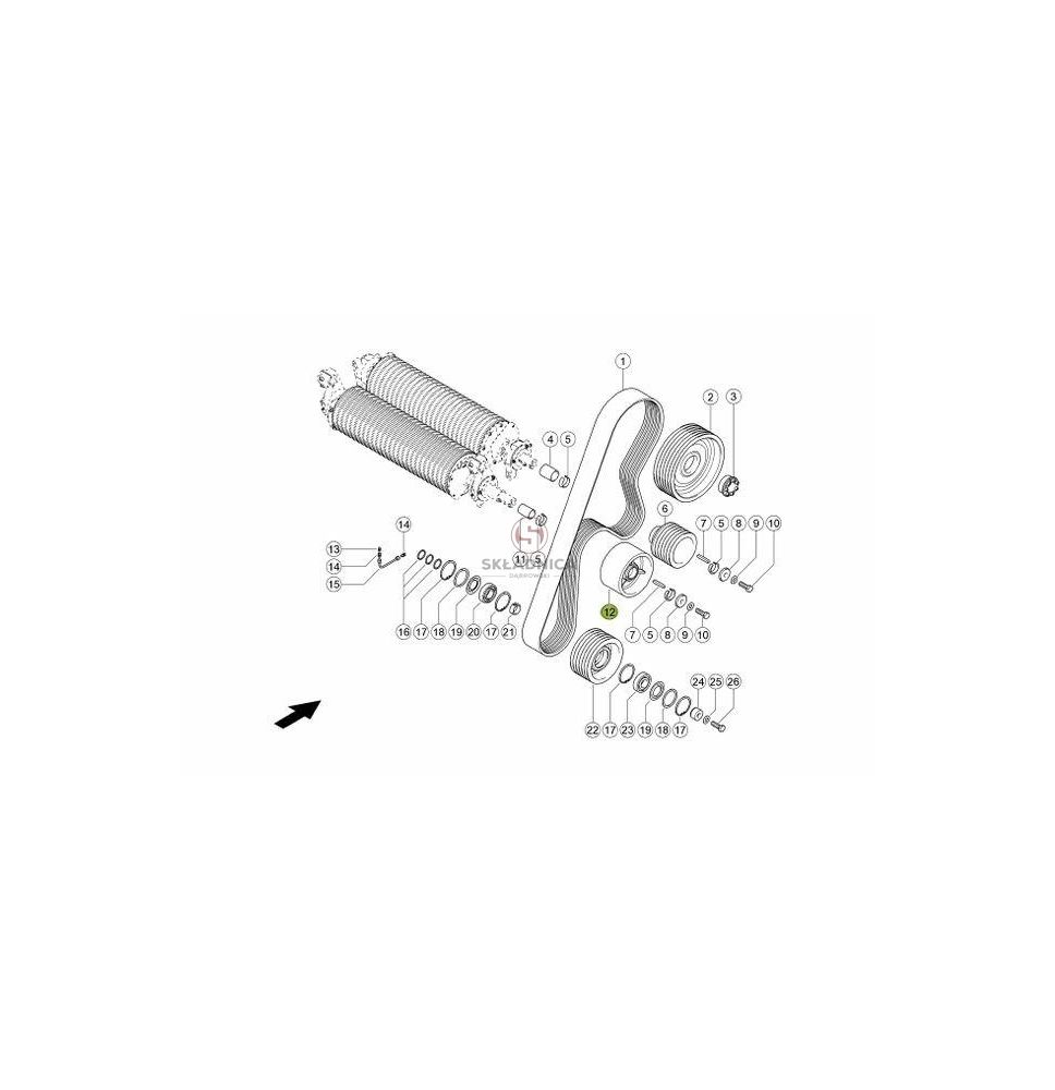 KOŁO PASOWE FI-207  GŁADKIE [SCB080021-CL]