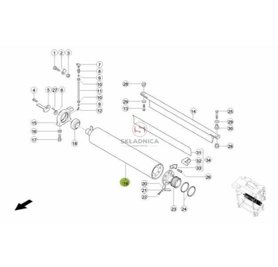 WALEC GŁADKI - DO PIASTY - ZAM- [SCB250019-ZAM]