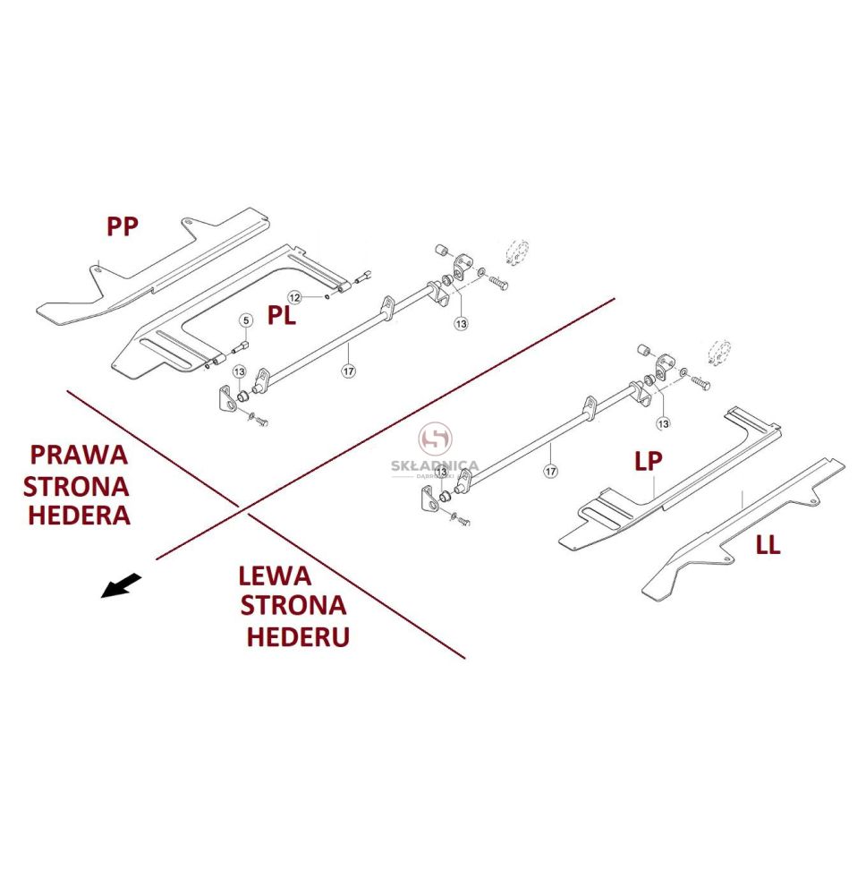 PŁYTA ZRYWACZA LEWA STR. HEDERU - PRAWA [SCC006-P]