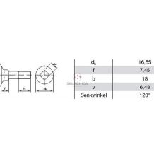ŚRUBA  M8* 25 BLACHY ŚCIERALNEJ [SCE076001-CL]