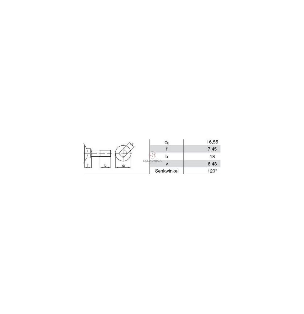 ŚRUBA  M8* 25 BLACHY ŚCIERALNEJ [SCE076001-CL]