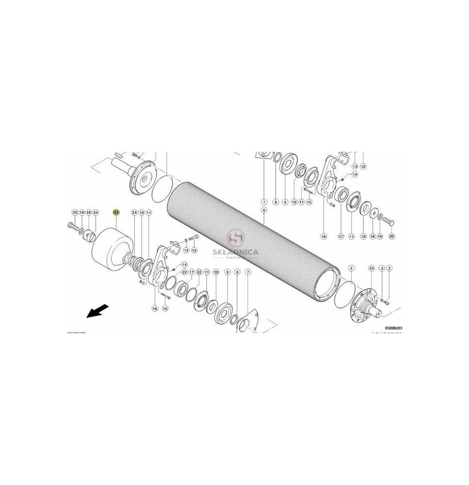 KOŁO PASOWE GŁADKIE FI-207 SZER-115 [SCE080021-ZAM]
