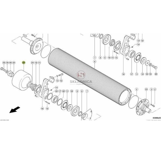 KOŁO PASOWE GŁADKIE FI-207 SZER-115 [SCE080021-ZAM]