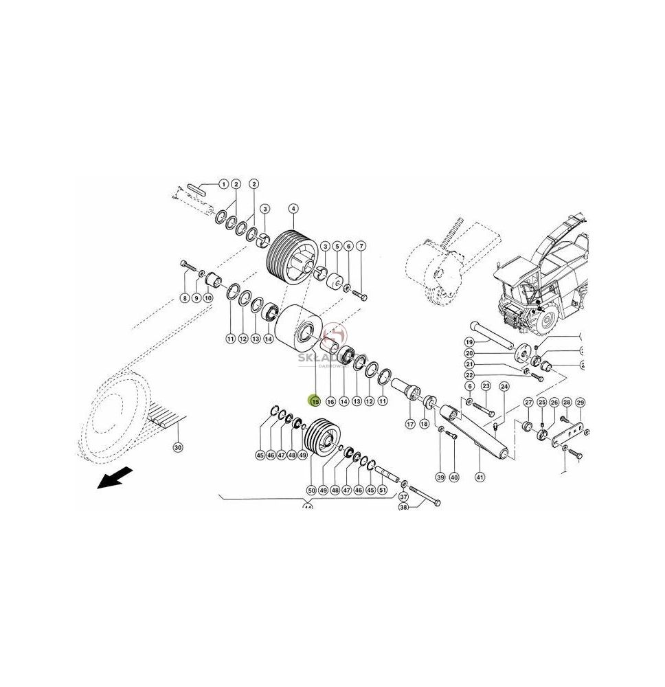 KOŁO PASOWE GŁADKIE FI-203 SZER-140 [SCE085009]