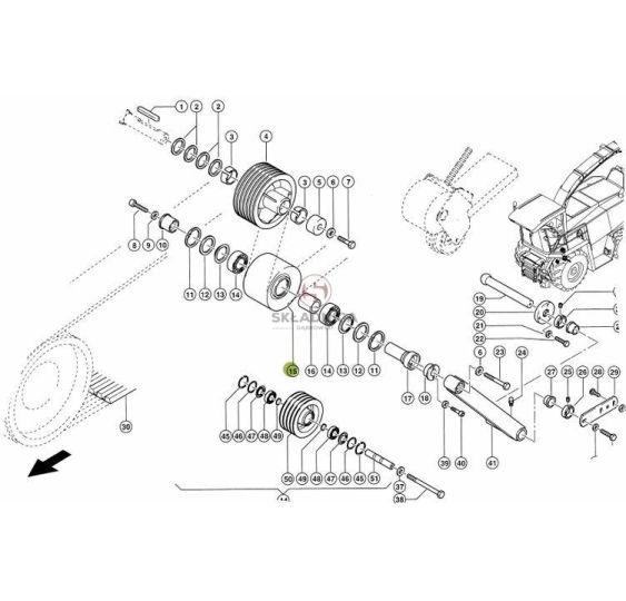 KOŁO PASOWE GŁADKIE FI-203 SZER-140 [SCE085009]